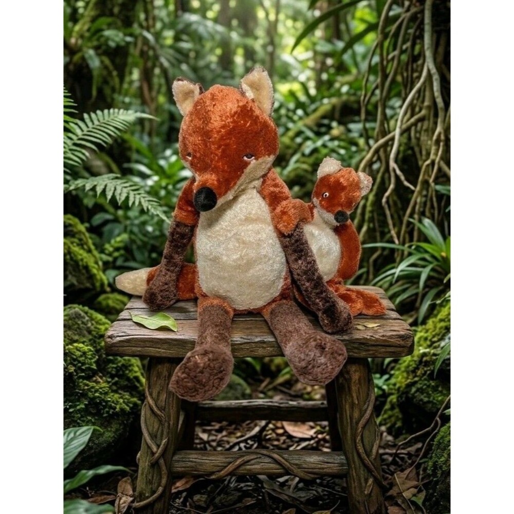IKEA Klappar Rav Fox Original Mother and Baby Pair Plush Retired Soft Toy